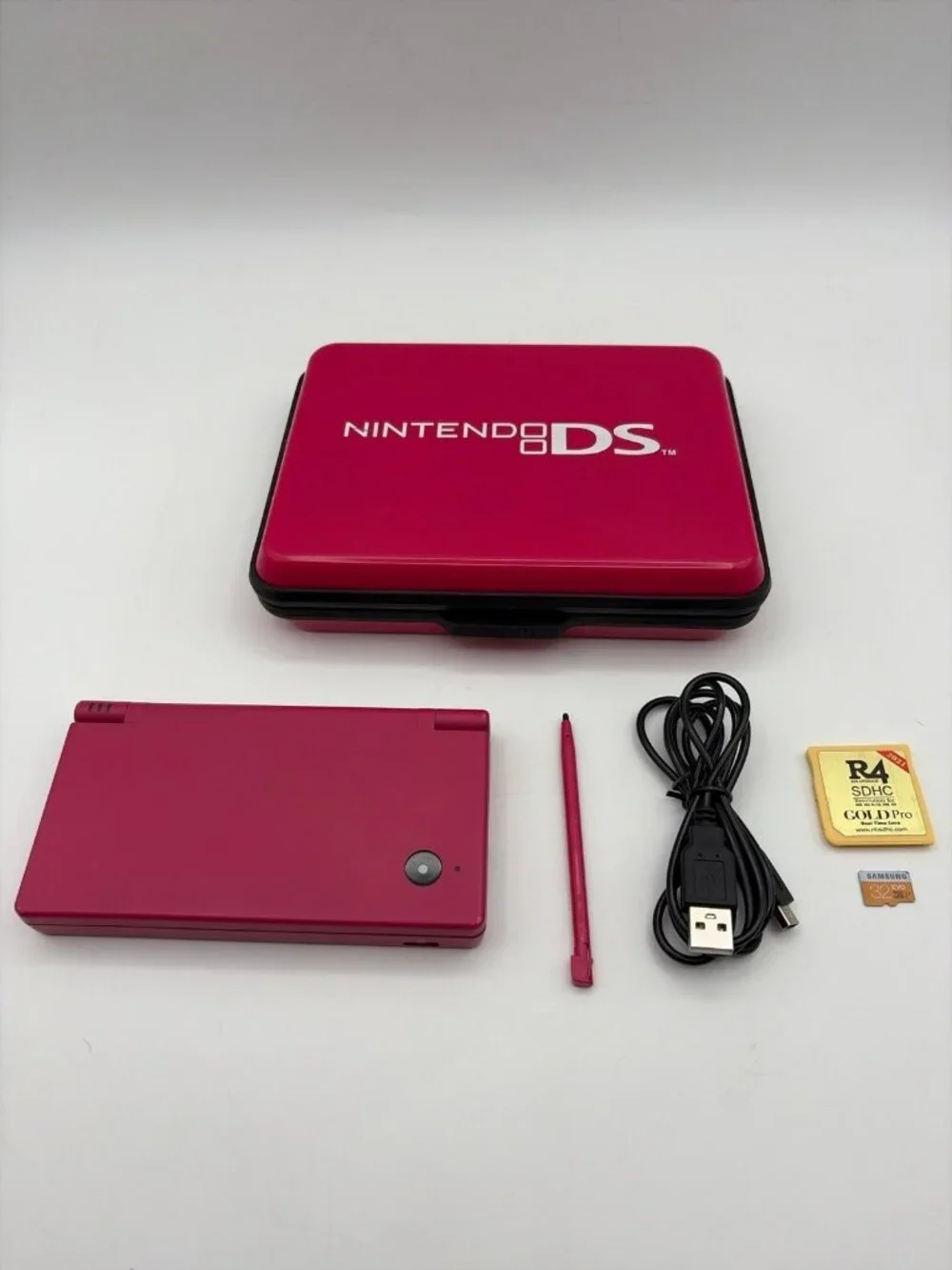 Nintendo DSi Pink TWL-001 USA Handheld Game Console New Battery Charger Tested